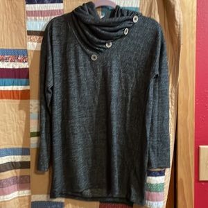 Black marbled sweater